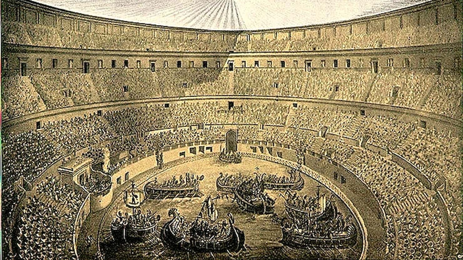 Ricostruzione della Naumachia nel Colosseo